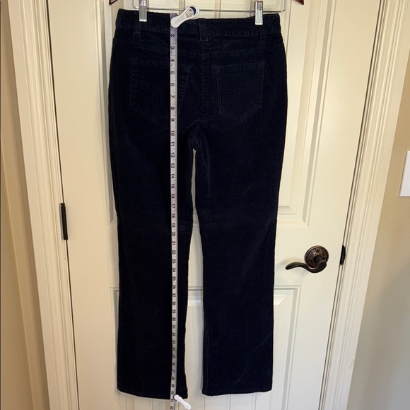 Reitmans Cords Blue Corduroy Flare preferred Fit Pants Stretch Women’s Size 7 - Picture 8 of 14